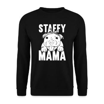 Staffordshire Bull Terrier - Unisex Sweatshirt - black - Front - Alina (178cm) & Michal (187cm)