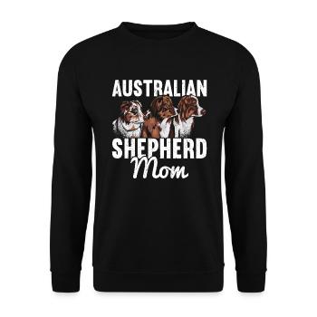 Australian Shepherd Dog - Unisex Sweatshirt - black - Front - Alina (178cm) & Michal (187cm)