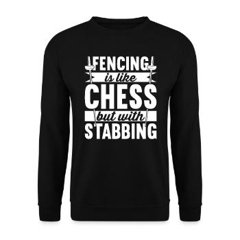 Fechten - Unisex Pullover - Schwarz - Vorne - Alina (178cm) & Michal (187cm)