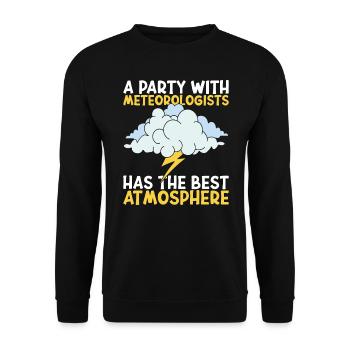 Meteorologist Meteorologists Meteorology - Unisex Sweatshirt - black - Front - Alina (178cm) & Michal (187cm)