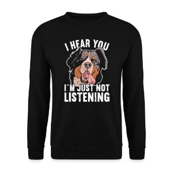 Berner Sennenhund - Unisex Pullover - Schwarz - Vorne - Alina (178cm) & Michal (187cm)
