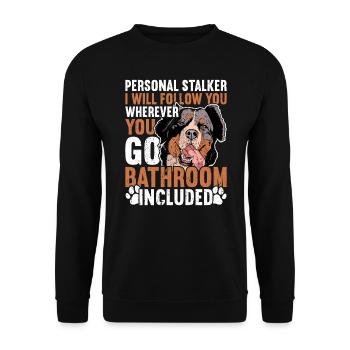 Berner Sennenhund - Unisex Pullover - Schwarz - Vorne - Alina (178cm) & Michal (187cm)