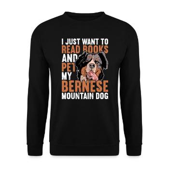 Berner Sennenhund - Unisex Pullover - Schwarz - Vorne - Alina (178cm) & Michal (187cm)
