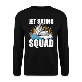 Jetski Jetski Skifahren - Unisex Pullover - Schwarz - Vorne - Alina (178cm) & Michal (187cm)