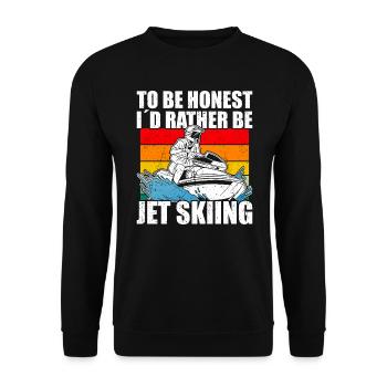 Jetski Jetski Skifahren - Unisex Pullover - Schwarz - Vorne - Alina (178cm) & Michal (187cm)