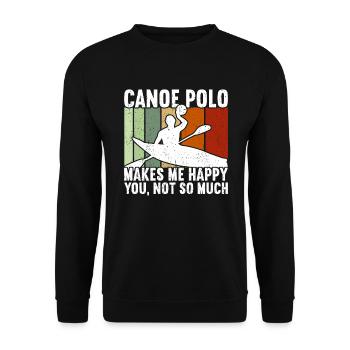 Kanu-Polo - Unisex Pullover - Schwarz - Vorne - Alina (178cm) & Michal (187cm)