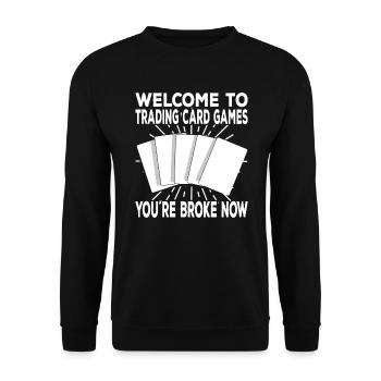 Trading Card Game - Unisex Sweatshirt - black - Front - Alina (178cm) & Michal (187cm)