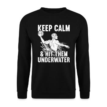 Wasserball Wasserball - Unisex Pullover - Schwarz - Vorne - Alina (178cm) & Michal (187cm)