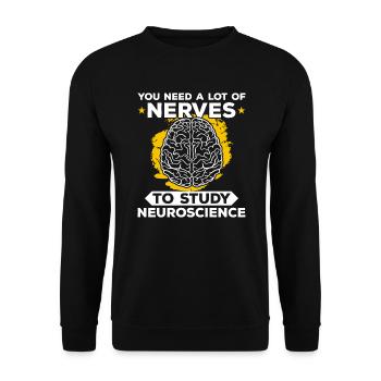 Neuroscience Neuroscientist Neurology Neurologist - Unisex Sweatshirt - black - Front - Alina (178cm) & Michal (187cm)