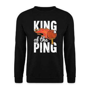 Ping Pong Table Tennis Ping-Pong - Unisex Sweatshirt - black - Front - Alina (178cm) & Michal (187cm)