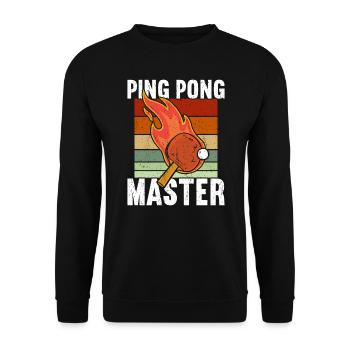Ping Pong Table Tennis Ping-Pong - Unisex Sweatshirt - black - Front - Alina (178cm) & Michal (187cm)