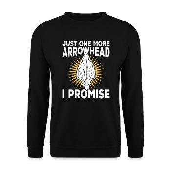 Arrowhead Hunting Arrowheads Flintknapping - Unisex Sweatshirt - black - Front - Alina (178cm) & Michal (187cm)