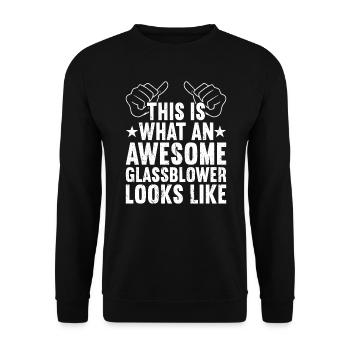 Souffleur de verre soufflant de verre - Sweat-shirt Unisexe - noir - Devant - Alina (178cm) & Michal (187cm)