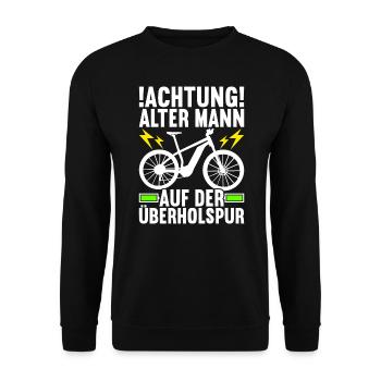 E-Bike E Bike Elektrofahrrad Elektrorad - Unisex Pullover - Schwarz - Vorne - Alina (178cm) & Michal (187cm)