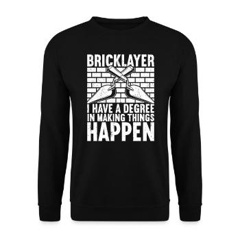 Briqueteur Maçon - Sweat-shirt Unisexe - noir - Devant - Alina (178cm) & Michal (187cm)