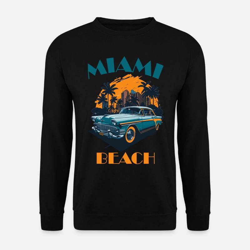 Miami Beach - Unisex Pullover - Schwarz