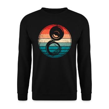 Sousaphon Blasmusik Tuba Instrument Musiker - Unisex Pullover - Schwarz - Vorne - Alina (178cm) & Michal (187cm)