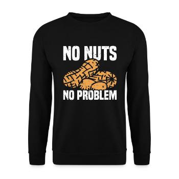 Allergie aux arachides Allergie aux noix - Sweat-shirt Unisexe - noir - Devant - Alina (178cm) & Michal (187cm)