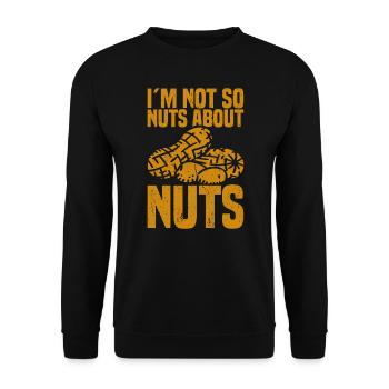 Allergie aux arachides Allergie aux noix - Sweat-shirt Unisexe - noir - Devant - Alina (178cm) & Michal (187cm)