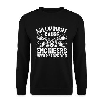 Mühlenbauer Mühlenbauer - Unisex Pullover - Schwarz - Vorne - Alina (178cm) & Michal (187cm)