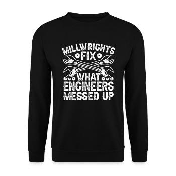 Mühlenbauer Mühlenbauer - Unisex Pullover - Schwarz - Vorne - Alina (178cm) & Michal (187cm)
