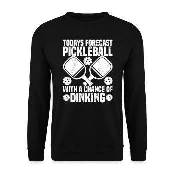 Pickleball - Unisex Sweatshirt - black - Front - Alina (178cm) & Michal (187cm)