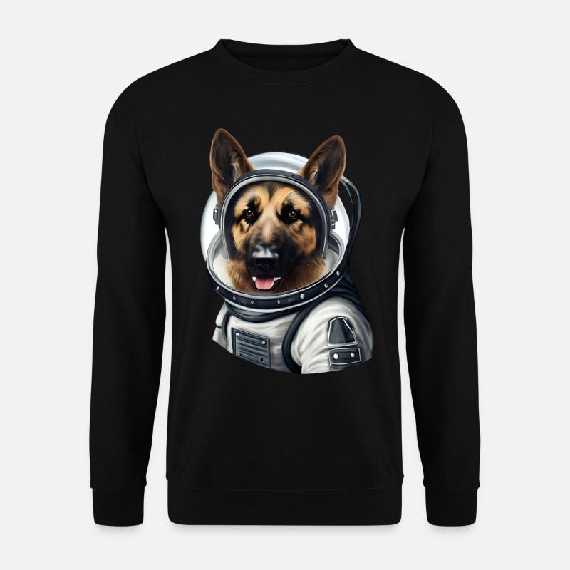 Schäferhund Astronaut - Unisex Pullover - Schwarz