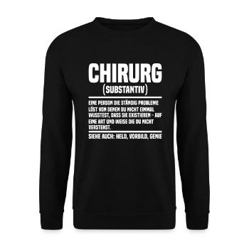 Chirurg Chirurgie - Unisex Pullover - Schwarz - Vorne - Alina (178cm) & Michal (187cm)