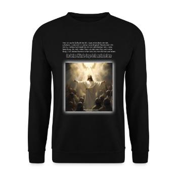 LIVE FREE DIE PROUD - MEIN LEBEN IN DEINE HÄNDE - Unisex Pullover - Schwarz - Vorne - Alina (178cm) & Michal (187cm)