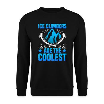 Escalade sur glace Ice Climber - Sweat-shirt Unisexe - noir - Devant - Alina (178cm) & Michal (187cm)