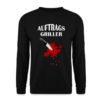 AUFTRAGSGRILLER - Unisex Pullover - Schwarz - Vorne - Alina (178cm) & Michal (187cm)