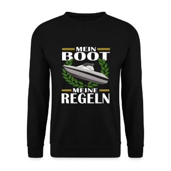 MEIN BOOT MEINE REGELN - Unisex Pullover - Schwarz - Vorne - Alina (178cm) & Michal (187cm)