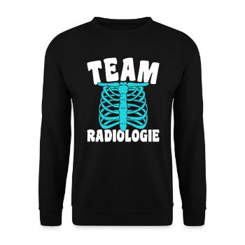 MTRA Röntgen Radiologie Radiologe - Unisex Pullover - Schwarz - Vorne - Alina (178cm) & Michal (187cm)