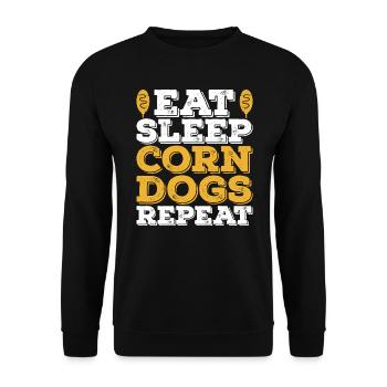 Corn Dog Corndog Corn Dogs - Unisex Sweatshirt - black - Front - Alina (178cm) & Michal (187cm)