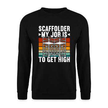Scaffold Scaffolding Scaffolder - Unisex Sweatshirt - black - Front - Alina (178cm) & Michal (187cm)