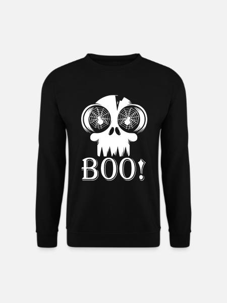 HALLOWEEN CREEPY SKULL BOO! - Unisex Sweatshirt - black