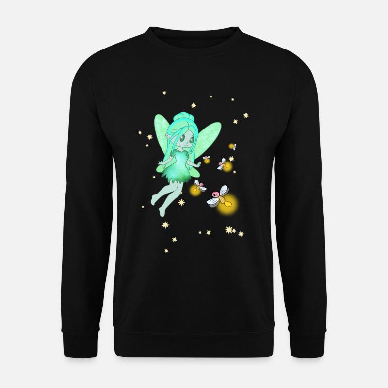 Feen und Glühwürmchen - Unisex Pullover - Schwarz