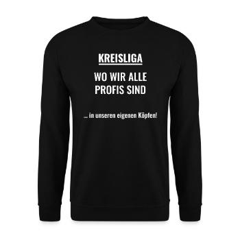Wo wir alle Profis sind - Unisex Pullover - Schwarz - Vorne - Alina (178cm) & Michal (187cm)