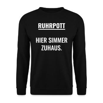 Hier simmer zuhaus - Unisex Pullover - Schwarz - Vorne - Alina (178cm) & Michal (187cm)