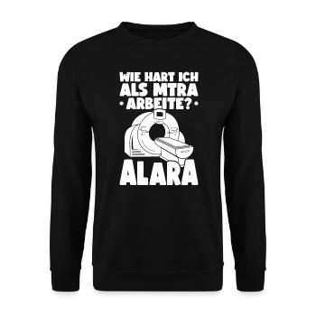 MTRA Alara Radiologie Assistent - Unisex Pullover - Schwarz - Vorne - Alina (178cm) & Michal (187cm)
