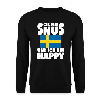 Snus Tabak Kautabak - Unisex Pullover - Schwarz - Vorne - Alina (178cm) & Michal (187cm)