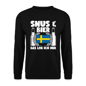 Snus Tabak Kautabak - Unisex Pullover - Schwarz - Vorne - Alina (178cm) & Michal (187cm)
