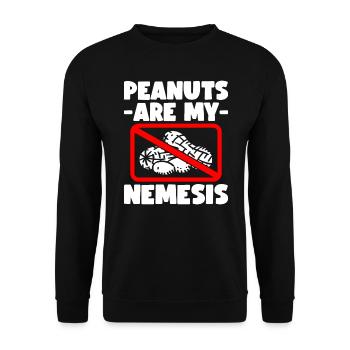 Allergie aux arachides Allergie aux noix - Sweat-shirt Unisexe - noir - Devant - Alina (178cm) & Michal (187cm)