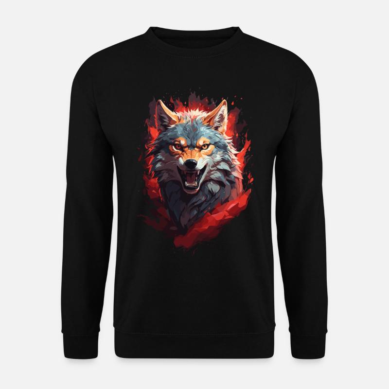 dark wolf mystical aura - Unisex Sweatshirt - black
