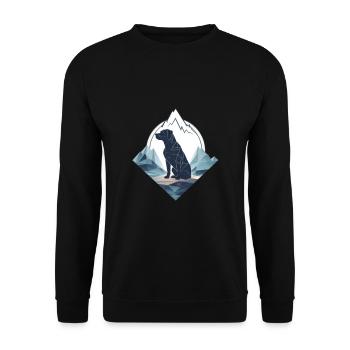 Nature and dog graphic - Unisex Sweatshirt - black - Front - Alina (178cm) & Michal (187cm)