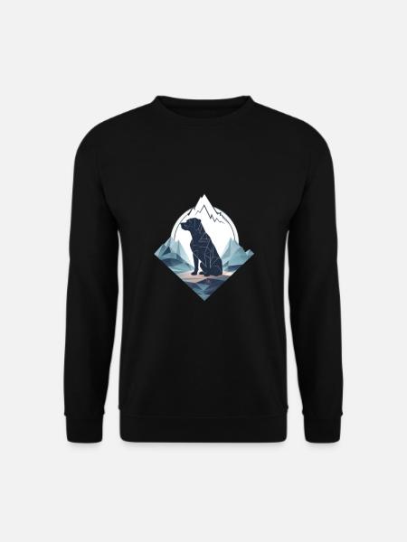 Nature and dog graphic - Unisex Sweatshirt - black
