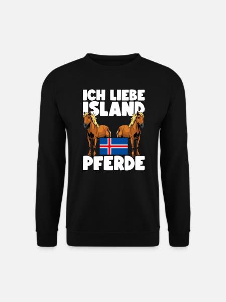 Islandpferd Island Pferde - Unisex Pullover - Schwarz