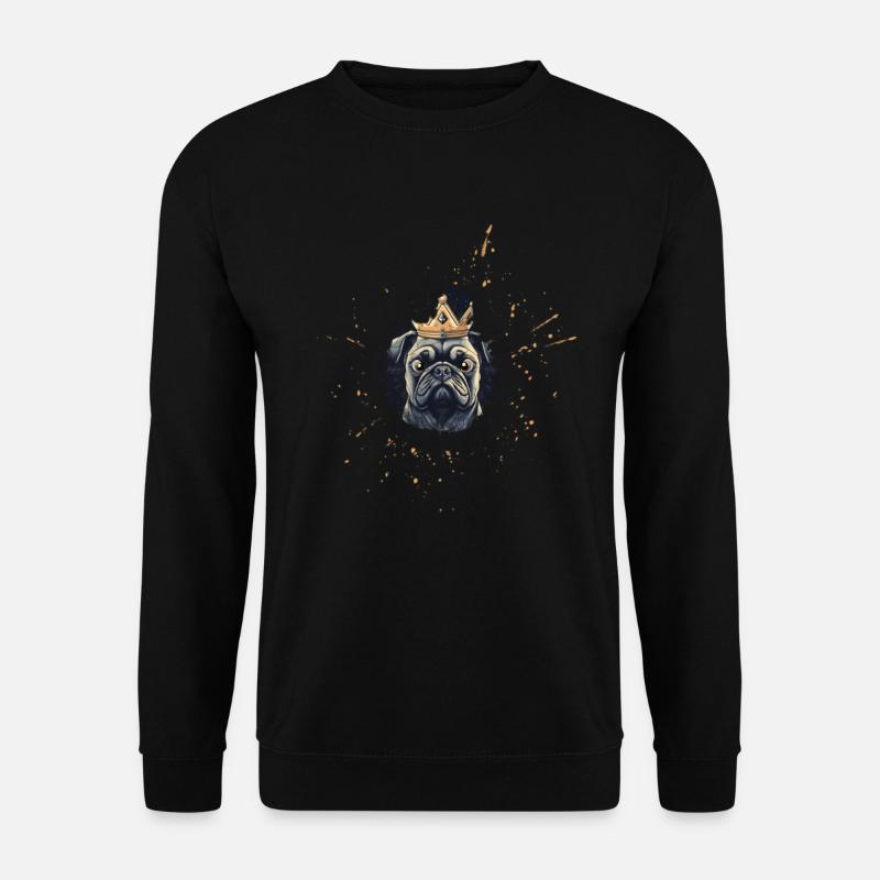 Mops Fan 2.0 - Unisex Pullover - Schwarz