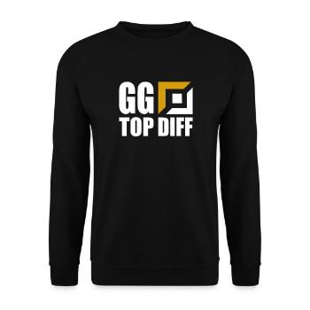 GG Top Diff Gamer Gaming - Sweat-shirt Unisexe - noir - Devant - Alina (178cm) & Michal (187cm)