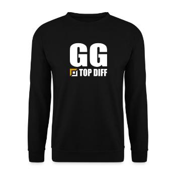 GG Top Diff Gamer Gaming - Sweat-shirt Unisexe - noir - Devant - Alina (178cm) & Michal (187cm)